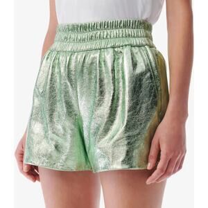 $795 IRO Metallic Green Shorts Euro 36 / 4 / S NWT